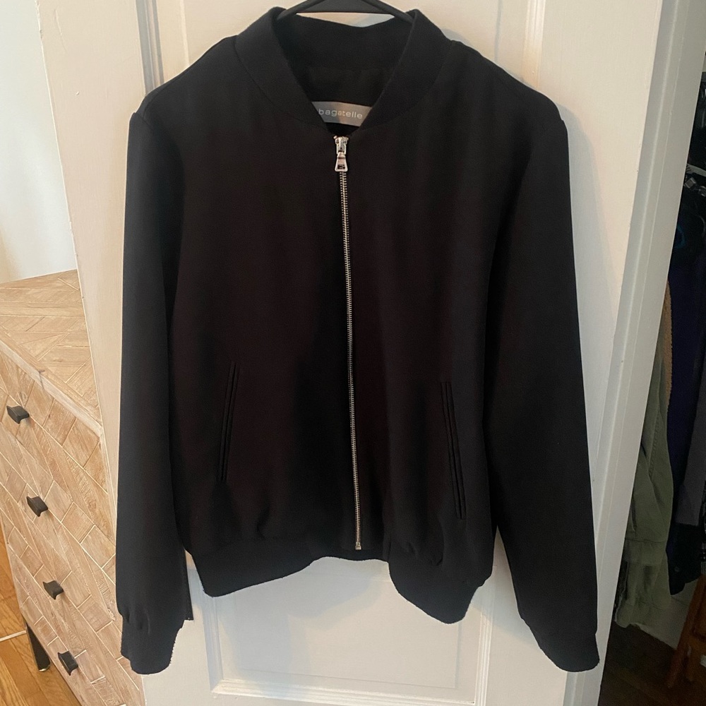 Bagatelle Women’s Black Bomber (Size L)